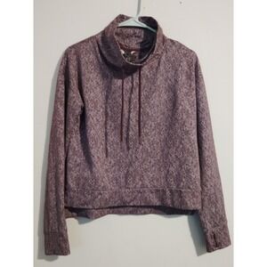 Mondetta Performance Luxury Women's Funnel Neck Sweatshirt Plum Purple Size XS